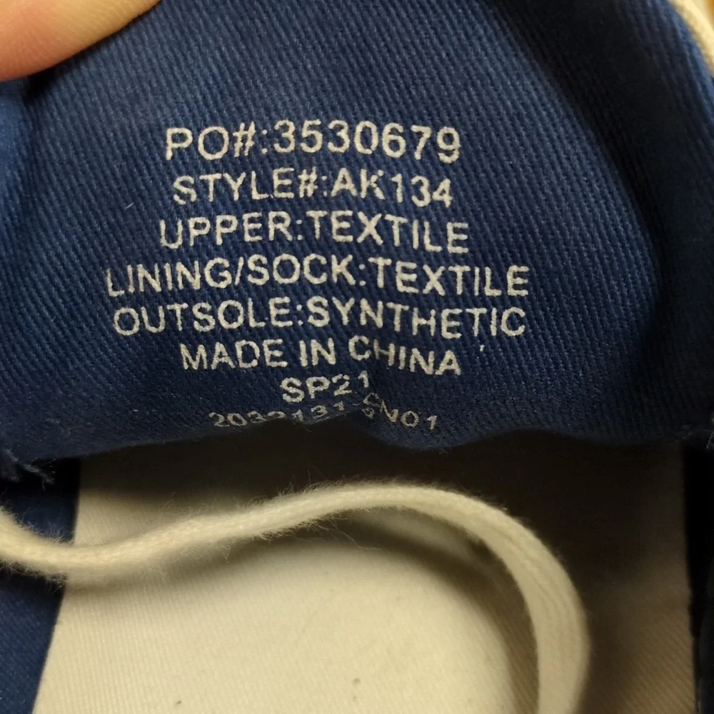 J. Crew Road Trip Printed Navy Floral Canvas Sneakers Size 8